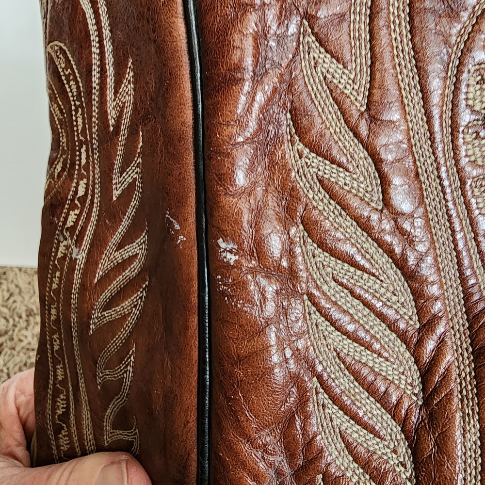 Tony Lama Rich Brown Western Boots - Picture 7 of 15